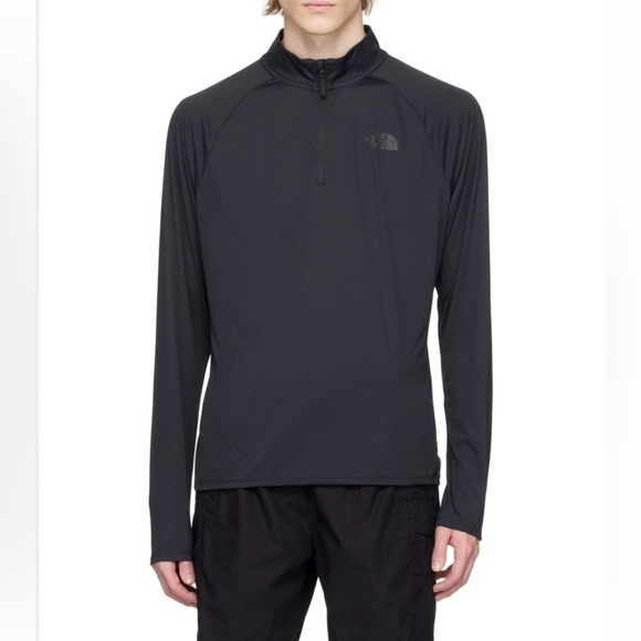 The North Face men’s essential 1/4 zip longsleeve layer black size medium - Picture 1 of 9